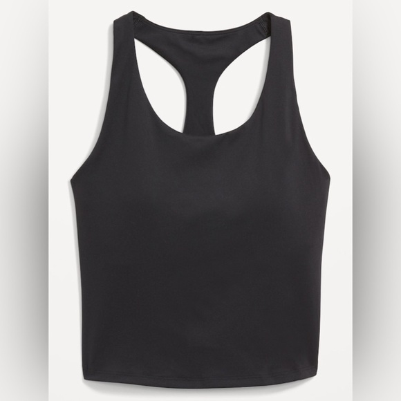 NWOT! Old Navy Black PowerSoft Cropped Shelf-Bra Tank Top 🤎 - Picture 6 of 7